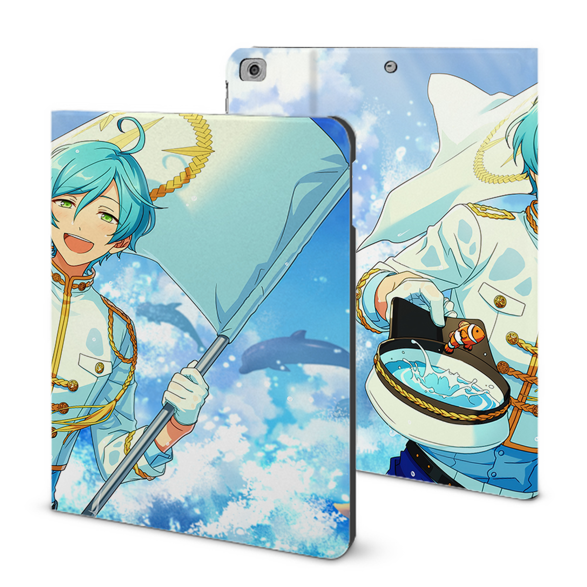 （画像用） あんさんぶるスターズ! Ensemble Stars IPad ケース ブック型 PUレザー TPU 耐衝撃 軽量 薄型 ペン収納なし 全面保護 IPad 各モデル対応